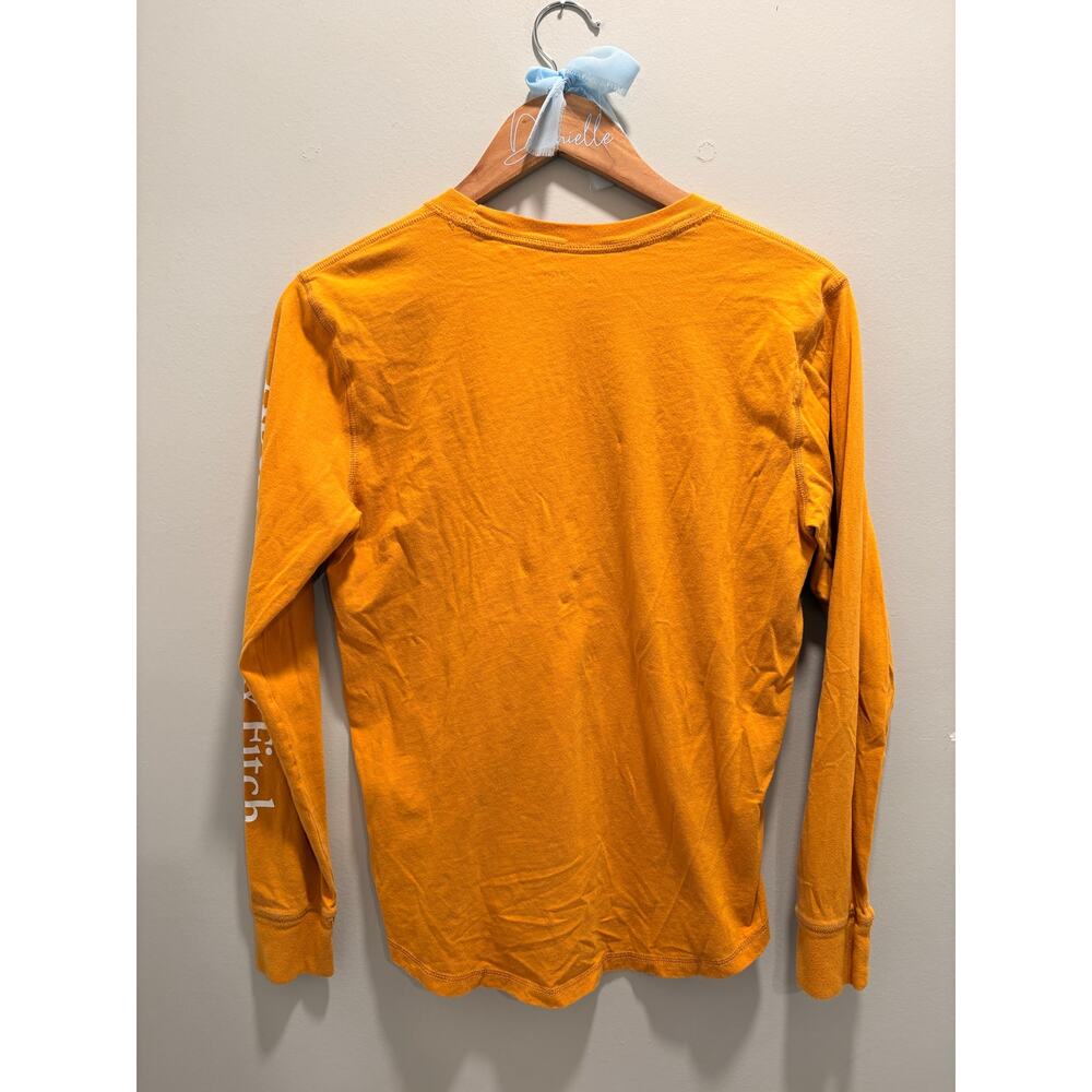 Abercrombie and Fitch yellow long sleeve tee shirt, S-M - Picture 4 of 5
